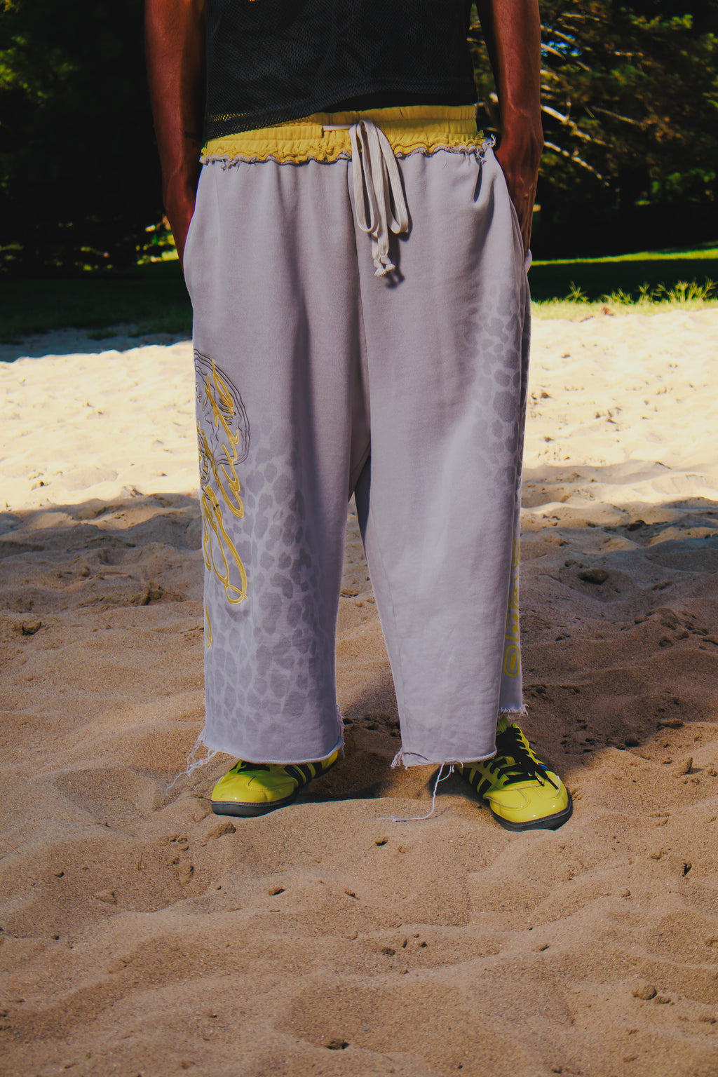 CFPP Baggy Grey Leopard Print Shorts