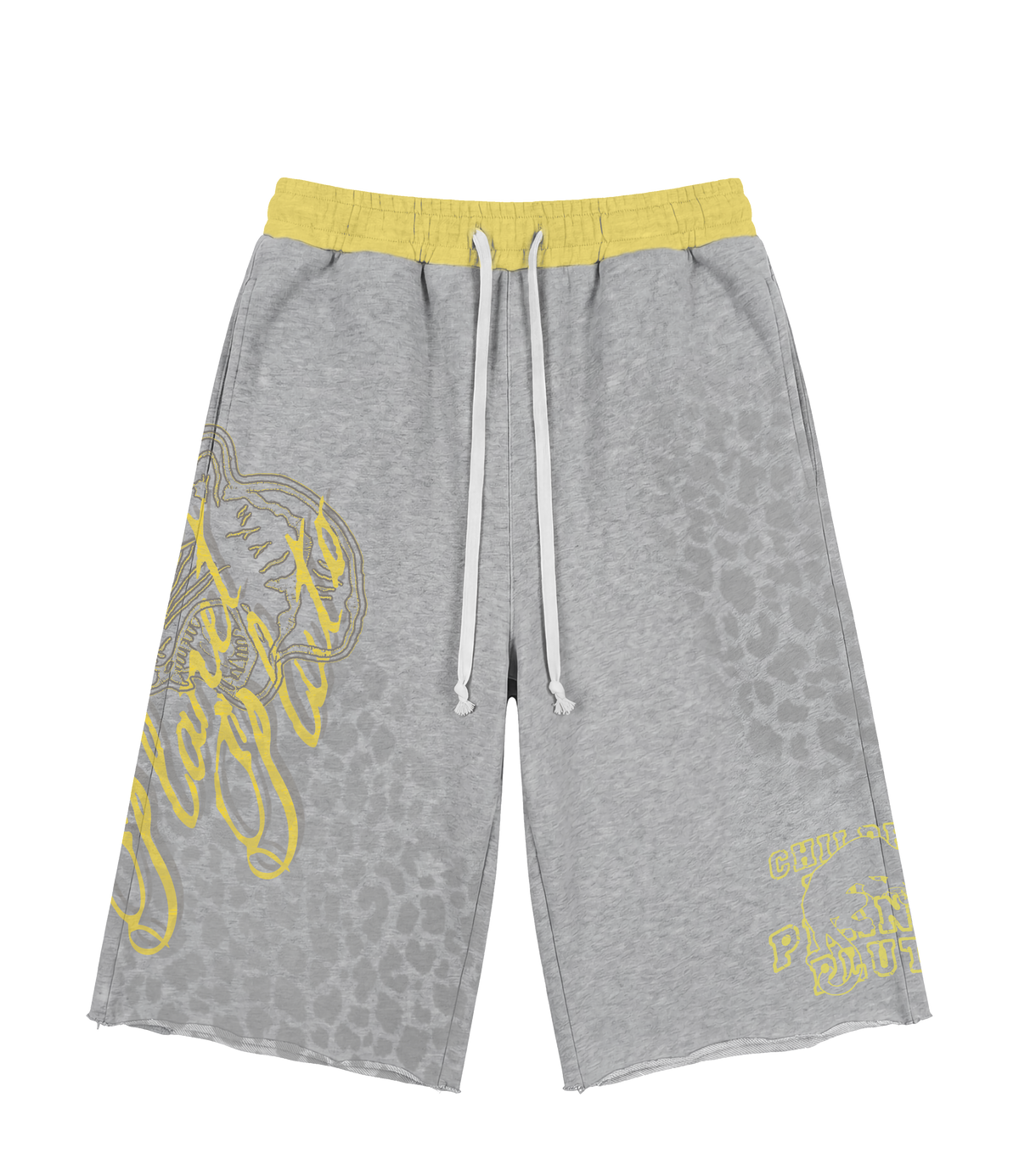 CFPP Baggy Grey Leopard Print Shorts